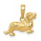 14K Gold Long Haired Dachshund Dog Charm Weiner Doggy Jewerly 14mm x 17mm